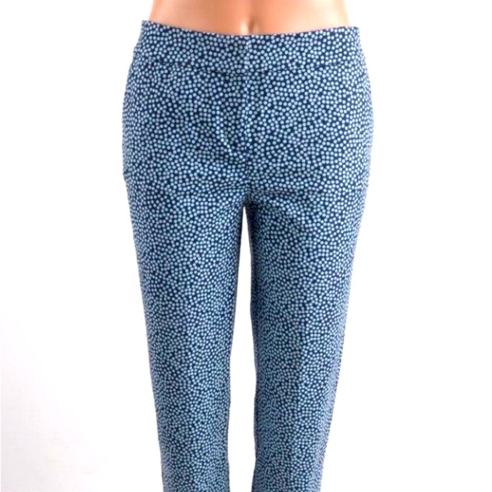 Boden Richmond 7/8 ankle pants navy with powder blue dots